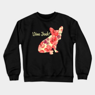 Frenchie French Bulldog Floral - Dog Lover Dogs Crewneck Sweatshirt